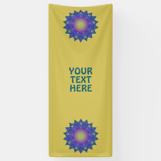 Leven - Indiaas Mandala 3 Spandoek (Verticaal)