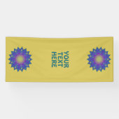 Leven - Indiaas Mandala 3 Spandoek (Horizontaal)
