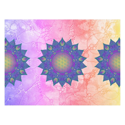 Leven - Indiaas Mandala 3 Tafelkleed (Voorkant (Horizontaal))