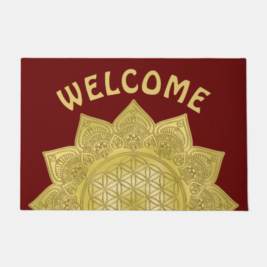 Leven - Indiaas Mandala 4 Deurmat (Voorkant)