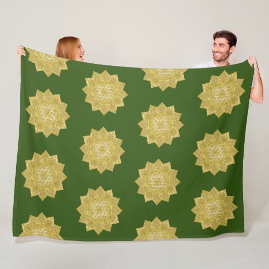 Leven - Indiaas Mandala 4 Fleece Deken (In situ)