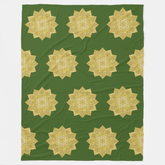 Leven - Indiaas Mandala 4 Fleece Deken (Voorkant)