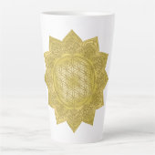 Leven - Indiaas Mandala 4 Latte Mok (Voorkant)