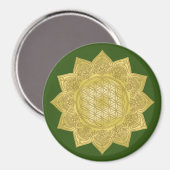 Leven - Indiaas Mandala 4 Magneet (Voorkant / Achterkant)