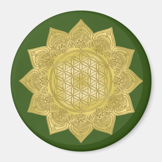 Leven - Indiaas Mandala 4 Magneet (Voorkant)