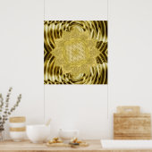 Leven - Indiaas Mandala 4 Poster (Keuken)