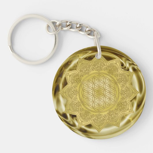 Leven - Indiaas Mandala 4 Sleutelhanger (Voorkant)