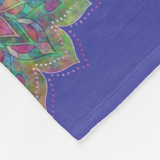 Leven - Indiaas Mandala 7c Fleece Deken (Hoek)