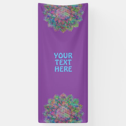 Leven - Indiaas Mandala 7c Spandoek (Verticaal)