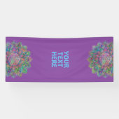 Leven - Indiaas Mandala 7c Spandoek (Horizontaal)