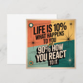 Leven is 10% wat er met je gebeurt kaart (Voorkant / Achterkant)