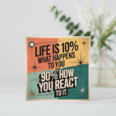 Leven is 10% wat er met je gebeurt kaart (Staand voorkant)