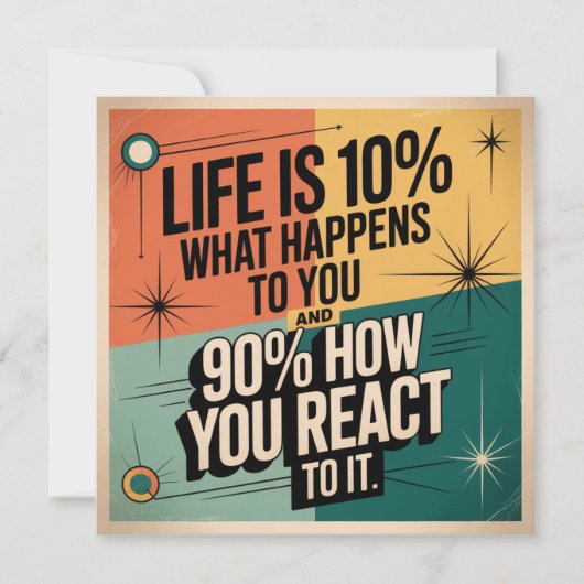Leven is 10% wat er met je gebeurt kaart (Voorkant)