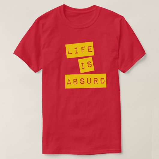 Leven is Absurd (Gele Tape) T-shirt (Design voorkant)