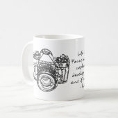 Leven is als een camera citaat koffiemok (Voorkant links)