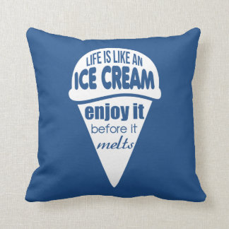 Leven is als een ijs-slogan citaat kussen