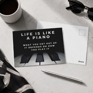 Leven is als een piano Inspirerend Briefkaart