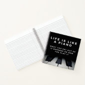 Leven is als een piano Inspirerend Notitieboek (Binnen)
