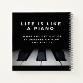 Leven is als een piano Inspirerend Notitieboek (Achterkant)
