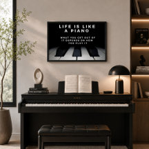 Leven is als een piano Inspirerend