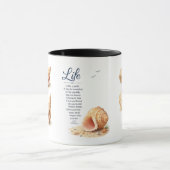 Leven is als een schelp Inspirerende schelp twee t Mok (Midden)