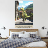 'Leven is als Fietsen' Motiverende Spreuk Canvas Afdruk (Insitu (Slaapkamer))