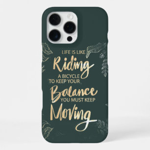 Leven Is Als Fietseren Blijven Bewegen iPhone 16 Pro Max Hoesje