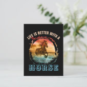 LEVEN IS BEETER MET EEN PAARD BRIEFKAART (Staand voorkant)