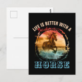 LEVEN IS BEETER MET EEN PAARD BRIEFKAART (Voorkant / Achterkant)