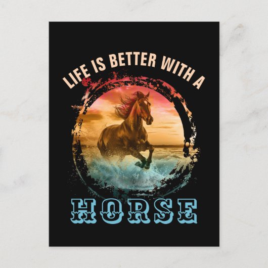 LEVEN IS BEETER MET EEN PAARD BRIEFKAART (Voorkant)