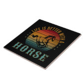 LEVEN IS BEETER MET EEN PAARD TEGELTJE (Zijkant)