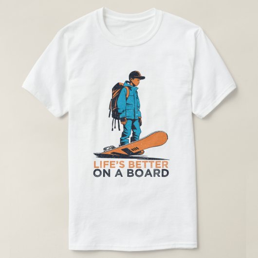 Leven is beter aan boord t-shirt (Design voorkant)