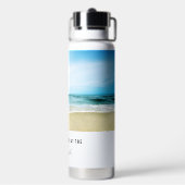 Leven Is Beter Aan De Strand Foto Waterfles (Achterkant)