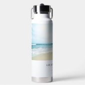 Leven Is Beter Aan De Strand Foto Waterfles (Voorkant)