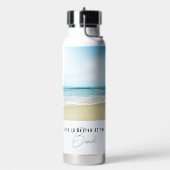 Leven Is Beter Aan De Strand Foto Waterfles (Links)