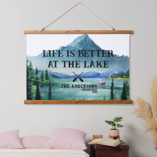 Leven is beter aan het meer Familienaam Hangend Wandkleed