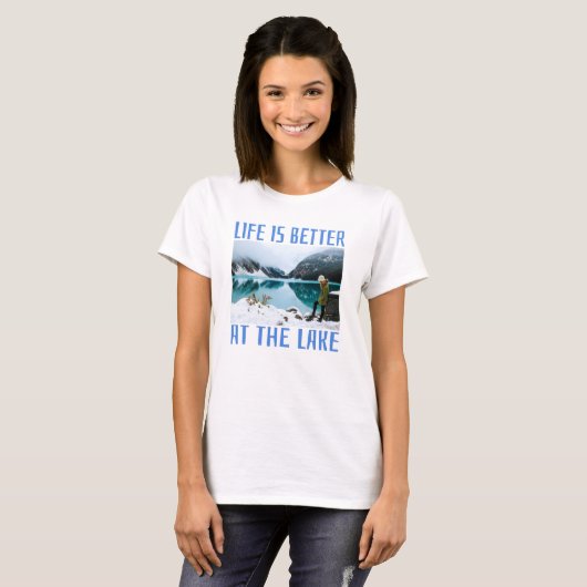 Leven is beter aan het meer T-shirt (Voorkant volledig)