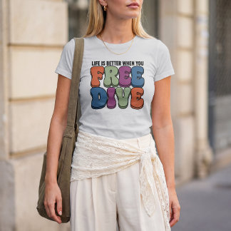 Leven is beter als je vrij duikt ontwerp t-shirt