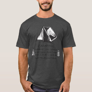 Leven is beter Athe kampvuur kampeerder kamperen c T-shirt