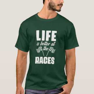 Leven is beter Athe Races autoraceren jongen T-shirt