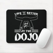 Leven Is Beter Bij De Dojo - Grappige Karate Muismat (Met muis)