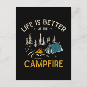 Leven Is Beter Bij Het Kampvuur Grappige Camper Briefkaart