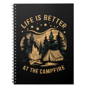 Leven Is Beter Bij Het Kampvuur Kampeerterrein Cam Notitieboek