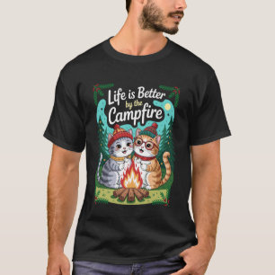 Leven is beter bij het kampvuur Smores grappige ka T-shirt