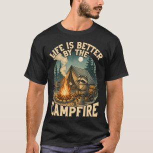 Leven is beter bij het kampvuur S'mores Grappige W T-shirt