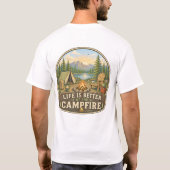 Leven is beter bij het kampvuur T-shirt 2-zijdig (Achterkant)