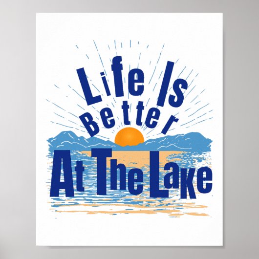 Leven Is Beter Bij Het Meer Bum Vissen Boot Gif Poster (Voorkant)