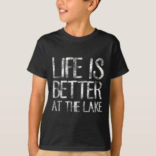 Leven is beter bij het meer Funny Camping Vissen T T-shirt