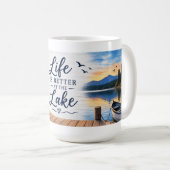 Leven is beter bij het meer koffiemok (Voorkant rechts)