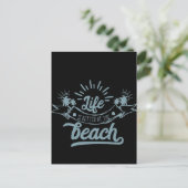 Leven is beter bij het strand briefkaart (Staand voorkant)